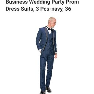 Youth  Navy 3-Piece Suit